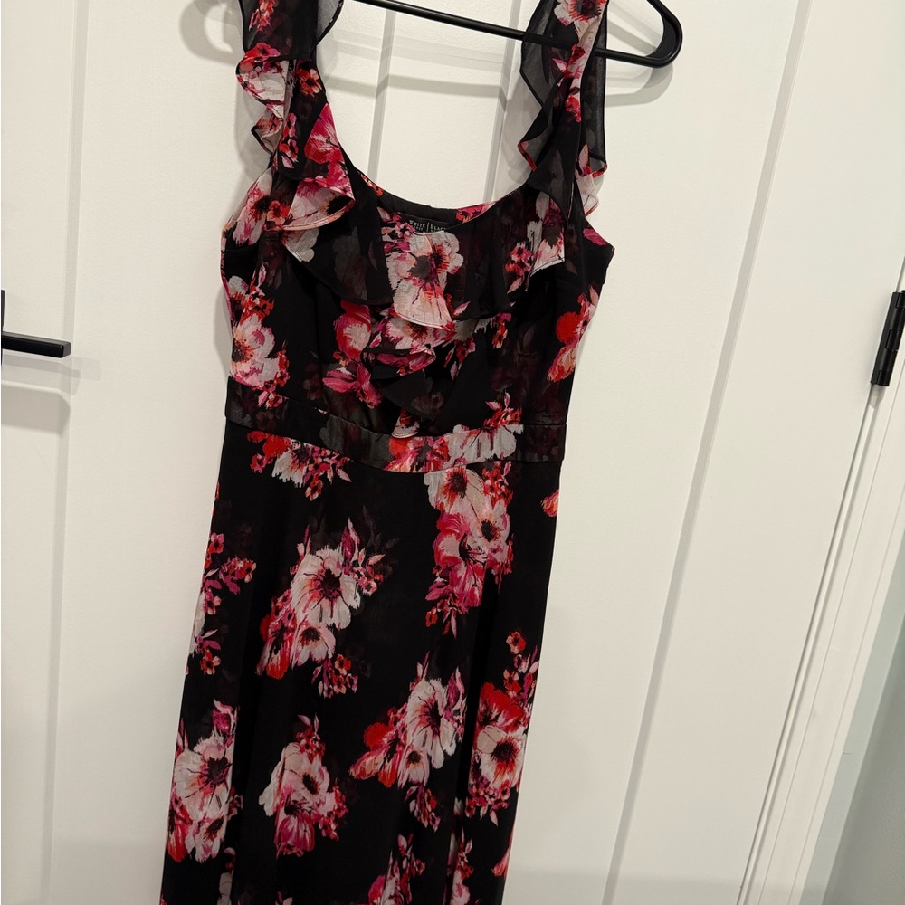 White House Black Market Black and Pink Dress